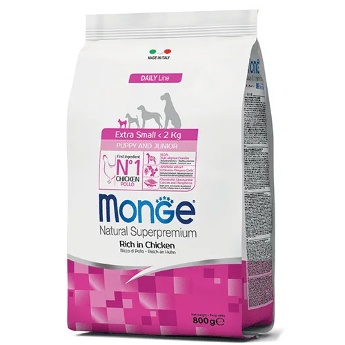 Monge Natural Superpremium Extra Small Puppy & Junior Pollo | AlanDog