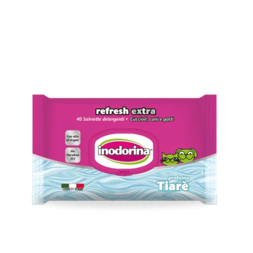 inodorina refresh extra fiori di tiarè 40pz Inodorina Refresh Extra 40 salviette Tiarè - Foto 2 | AlanDog