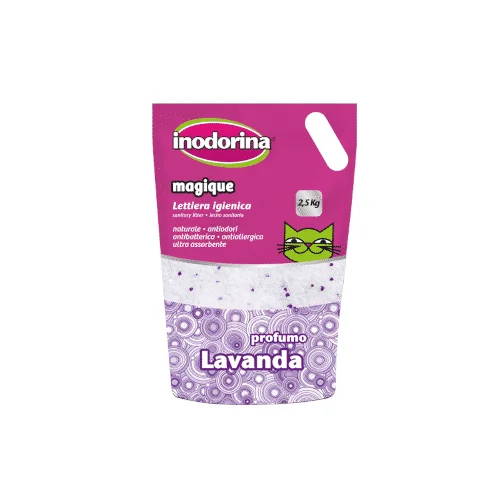 inodorina_magique_lavanda_2.5kg Inodorina Magique Lettiera Silicio 5 lt Lavanda | AlanDog