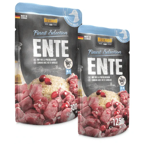 Belcando Anatra con Riso e Mirtilli Bustine - Belcando Dog Food | AlanDog