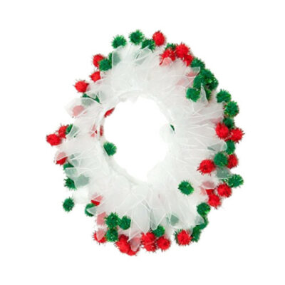 christmas-pom-pom-decorative-dog-collar