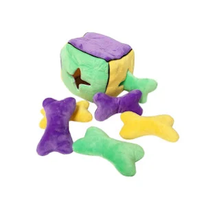 Plush Find a Bone Cube Dog Toy - MIDLEE - Foto 2 | AlanDog