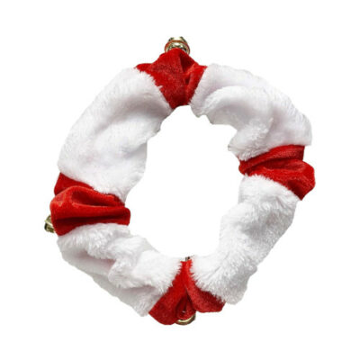 white-red-christmas-plush-ball-collar