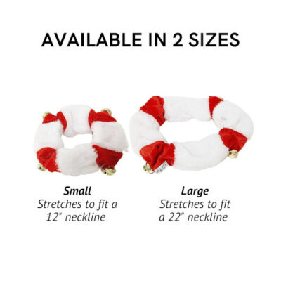 white red christmas plush ball collar size