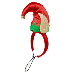 Elf Dog Hat with Bell Neck Band Dog Costume CAPPELLO