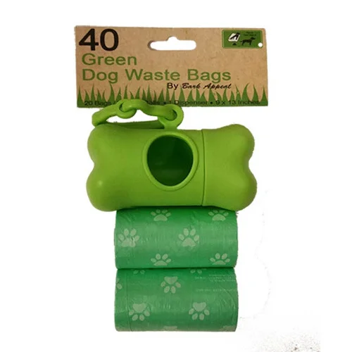 bark-appeal-sacchetti-igenici-biodegradabili-con-porta-sacchettijpg-visual Dispenser e Sacchetti Igienici Biodegradabili Dog Green - Bark Appeal Pet Product - Foto 1 | AlanDog