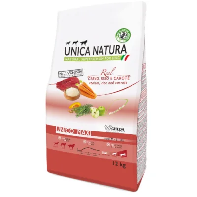 Unica Natura Cervo Riso e Carote UNICO MAXI - Gheda pet food | AlanDog
