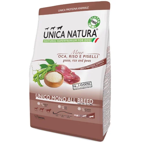 Unica Natura Oca Riso e Piselli UNICO MONO ALL BREED - Gheda pet food | AlanDog