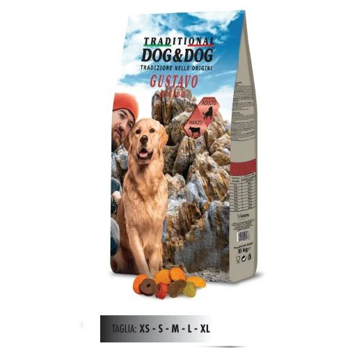 Dog&Dog Traditional Gustavo attivo manzo 20 kg