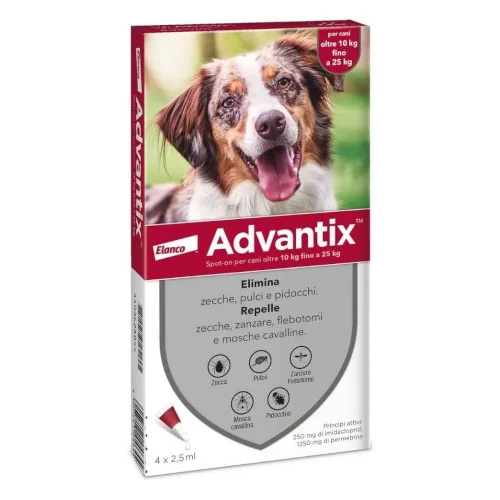 Advantix Antiparassitario per Cani da 10 a 25Kg – 4 Pipette | AlanDog
