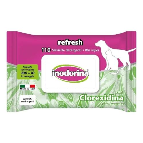 salviette-110-clorexidina Inodorina Refresh Clorexidina 110 salviette | AlanDog