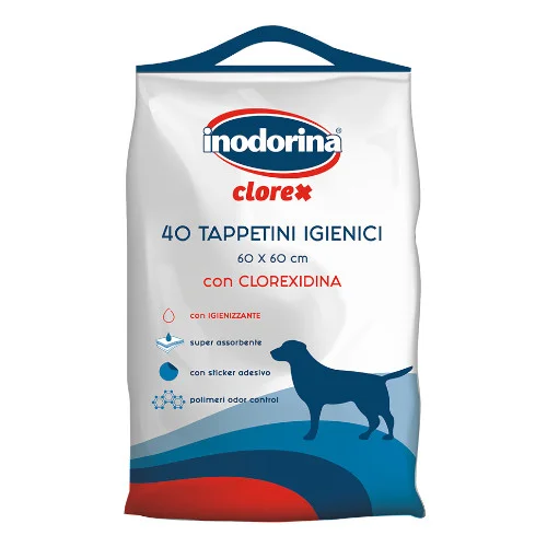 Tappetini Assorbenti Igienici Clorex 40 pz 60x60 2 Tappetini Assorbenti Igienici Clorex 40 pz 60×60 - Inodorina | AlanDog