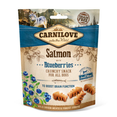 carnilove snack croccante salmone con mirtilli blu