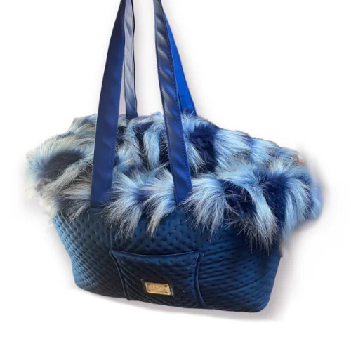 trasportino-blu-elegante-large-frontale Trasportino Borsa Elegante Blu - Homerdog - Foto 2 | AlanDog