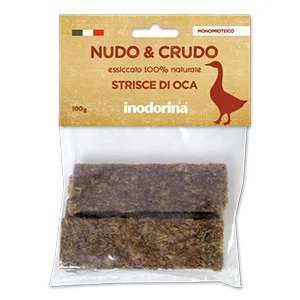 Strisce di Oca monoproteiche 100g - Inodorina | AlanDog