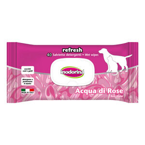 Inodorina Refresh 40 Salviette Igienizzanti Acqua di Rose 3 inodorina salviette refresh 40 acqua di rose