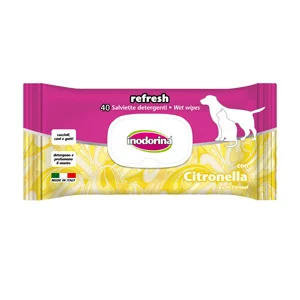 Inodorina Refresh 40 Salviette Igienizzanti Citronella | AlanDog