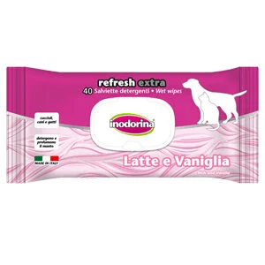 Inodorina Refresh Extra 40 salviette Latte e Vaniglia | AlanDog