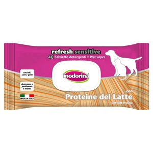 Inodorina Refresh Sensitive 40 salviette Proteine del Latte 3 Inodorina Refresh Sensitive 40 salviette Proteine del Latte | AlanDog