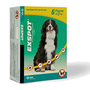 Exspot 2 ml 6 Pipette Antiparassitario per Cani