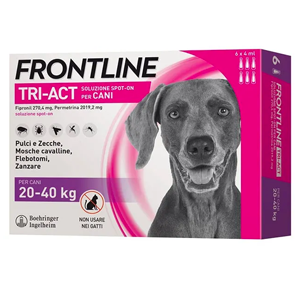 Frontline Tri-Act Antiparassitario per Cani da 20 a 40kg 6 Pipette
