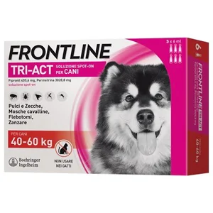 Frontline Tri-Act Antiparassitario per Cani da 40 a 60kg 6 Pipette | AlanDog