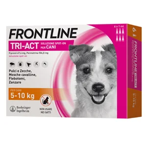 Frontline Tri-Act Antiparassitario per Cani da 5 a 10kg 6 Pipette | AlanDog