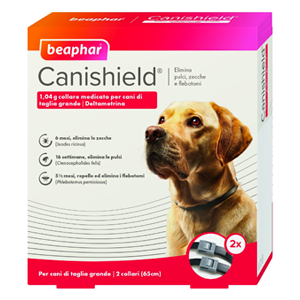 Beaphar Canishield Collare Antiparassitario 2 collari Cani Taglia Grande