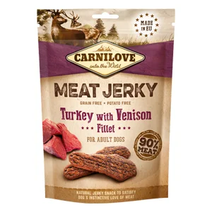 Carnilove Snack Cane Jerky Tacchino e Cervo Filetti 100 gr | AlanDog