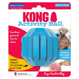 gioco per cuccioli kong activity ball blu