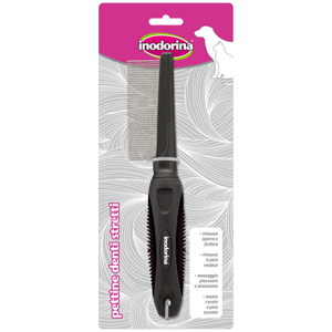 Inodorina Pettine Denti Stretti Districante per Cani