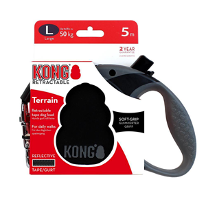 Kong Guinzaglio per Cani Terrain Nero