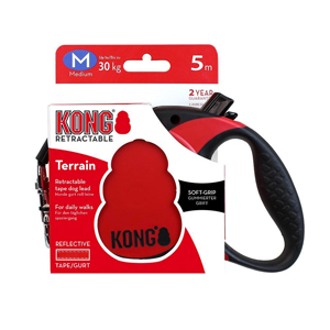 Kong Guinzaglio per Cani Terrain Rosso