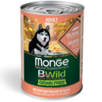 Monge Bwild Grain Free All Breeds Cane Adulto Salmone con zucca e zucchine Umido