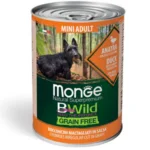 Monge Bwild Grain Free Mini Cane Adulto Anatra con zucca e zucchine Umido