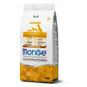Monge All Breeds Adult Tacchino con Riso e Patate 12 kg | AlanDog