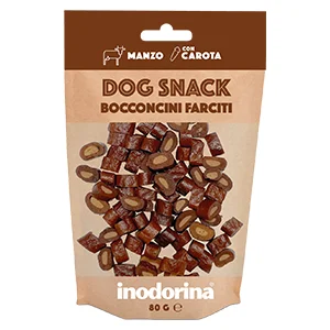 Inodorina Snack Dog Bocconcini Manzo con Carota | AlanDog