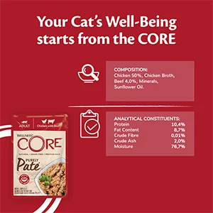 Wellness Core Gatto Purely Paté Adult Pollo con Manzo Bustine Umido - Foto 2 | AlanDog