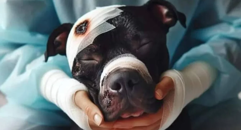 Cane Aron bruciato vivo, la sua morte un simbolo alla lotta contro il maltrattamento di animali 1 aron-pitbull-bruciato-vivo