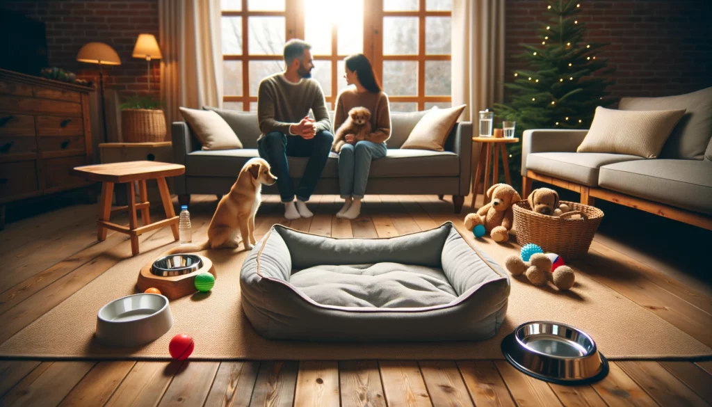 arrival of a new dog into a home