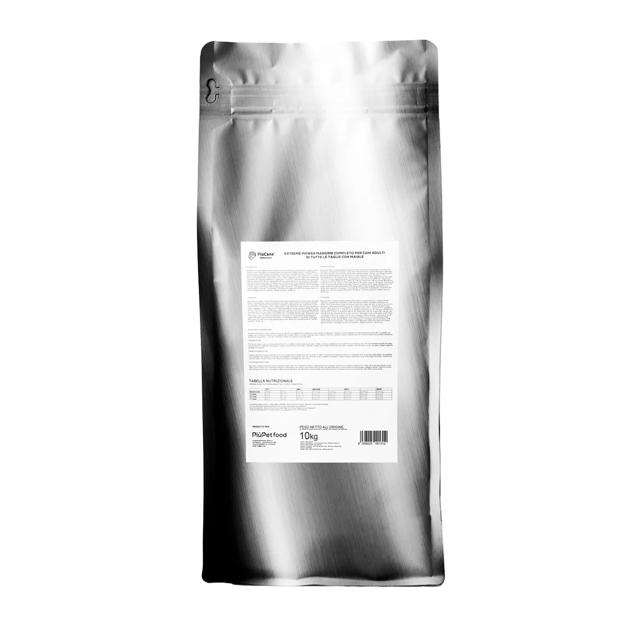 extreme-power-maiale-back-etichetta PiùCane Extreme Power Maiale Monoproteico con Polpa d’Arancia - Extreme Power Energia e Vigore - Foto 1 | AlanDog