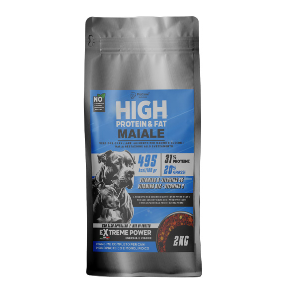 PiuCane Extreme Power Maiale Versione Granulare Mother & Puppy 1 GRANULARE HIGH PROTEIN 2kg