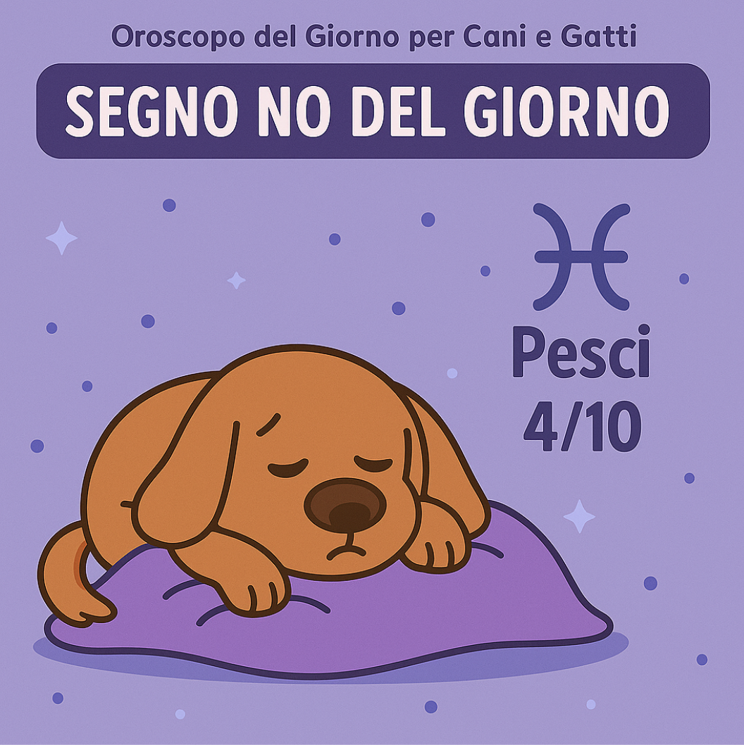 Momento Dello 🐾 ZampaZodiaco del Giorno! 3 nopesci