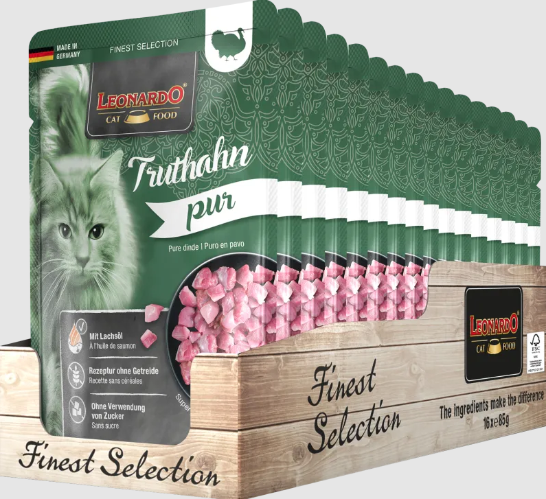 Leonardo Pura Carne di Tacchino Bustine Gatto 2 purotacchino