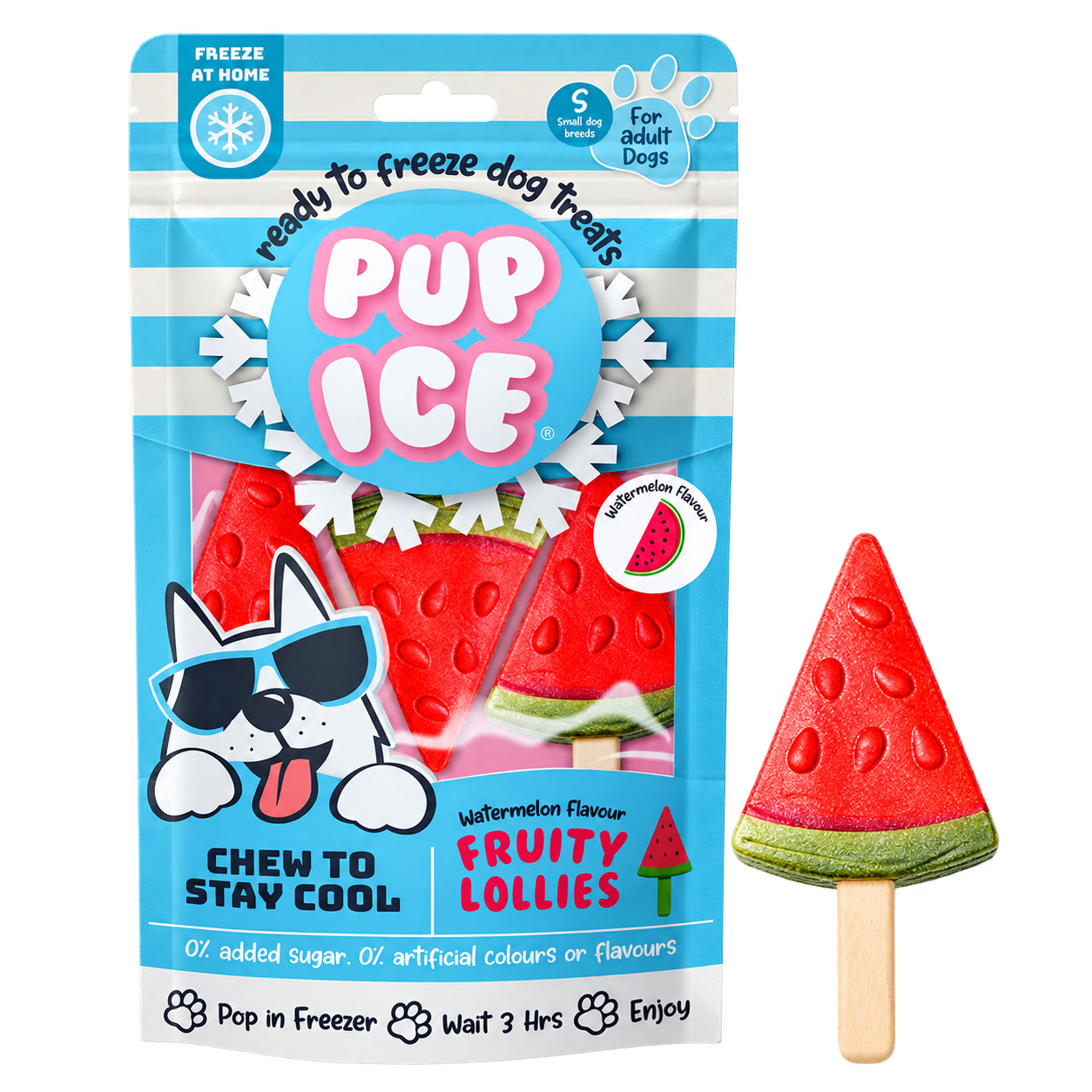 PUP ICE Fruity Lollies Anguria – Gelato per cani 3 Pezzi